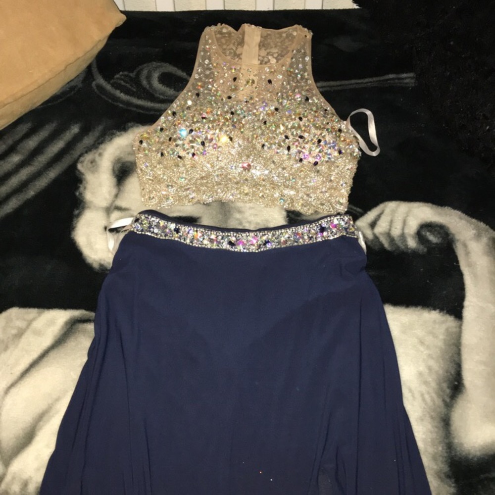 Two piece prom dress